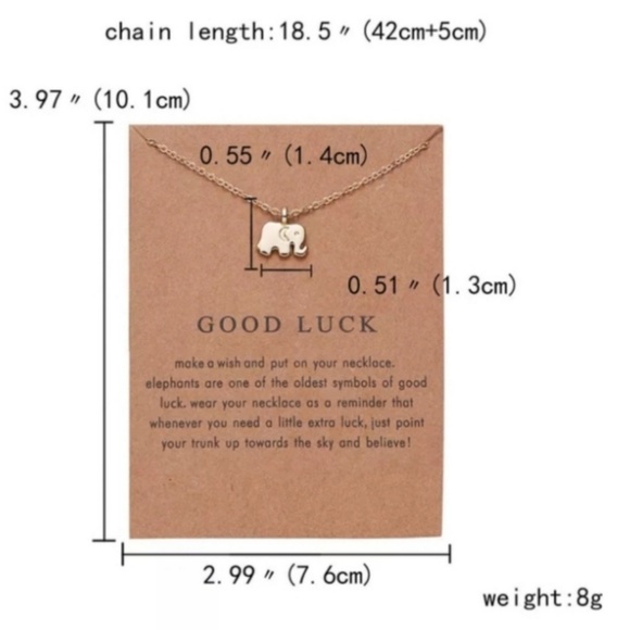 NWT Elephant Pendant Necklace - Picture 4 of 12